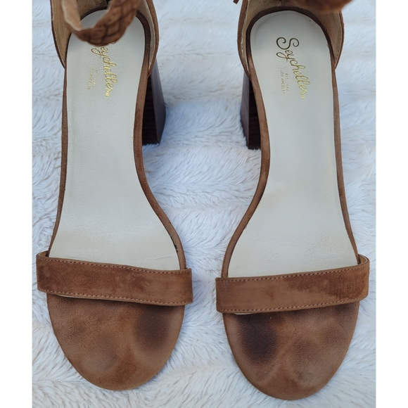 Seychelles brown suede block heel sandals - Picture 4 of 16